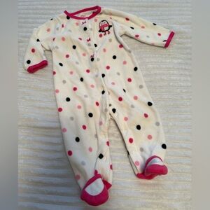 Carter's White and Pink Baby Onesie